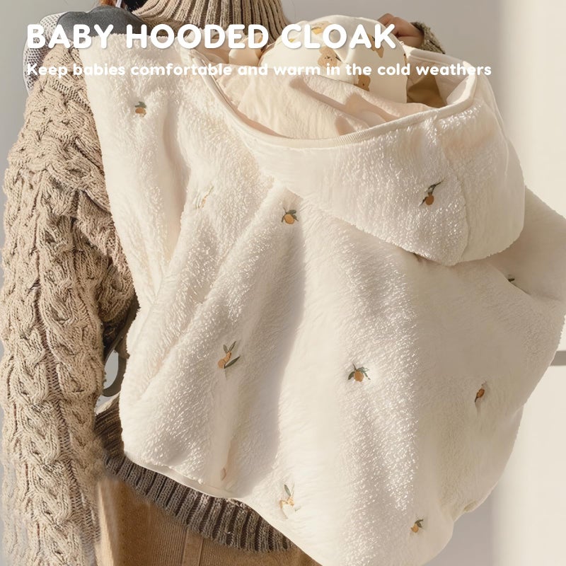 SONARIN Warm Baby Hooded Cloak,Toddler Poncho Cape Shawl Snowsuit Winter Outfit Snow Jacket Coat for Boys Girls 1-3 Years(Bear) - Image 4