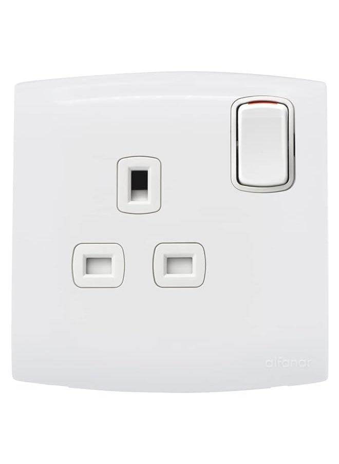 alfanar - Alf New 13A 250V Dp Switch And Socket 7X7 - Image 1