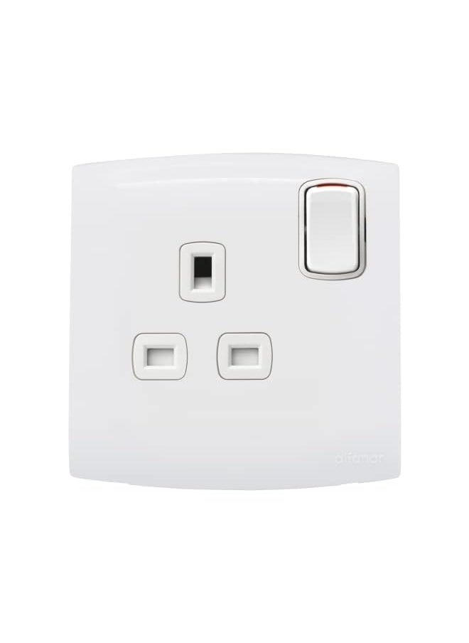 alfanar - Alf New 13A 250V Dp Switch And Socket 7X7 - Image 1