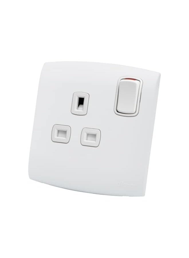 alfanar - Alf New 13A 250V Dp Switch And Socket 7X7 - Image 1