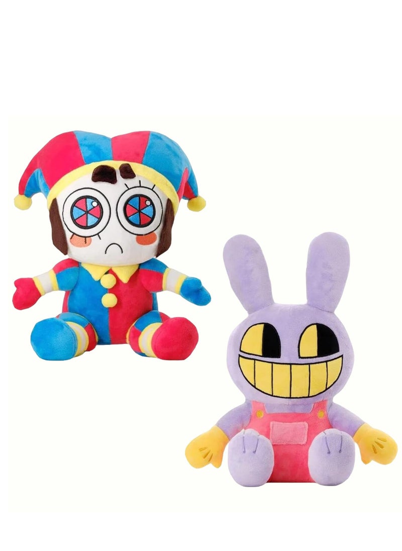 SYOSI - Plush Toys for Kids, Clown & Rabbit Stuffed Muppet Plushie Pillow Doll, 2 Pack Interesting Stuffed Clown & Rabbit Body Pillow for Kids Adults Boy Girls Soft Plush Birthday New Year Gifts (18CM) - Image 1