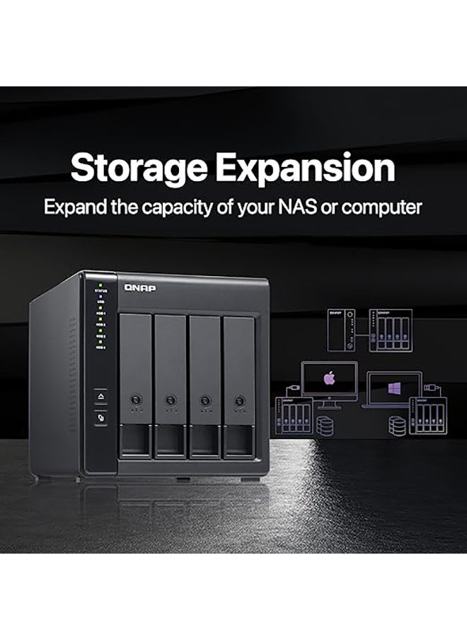 QNAP TR-004-44WD-US 4 Bay DAS (USB Type-C) with 12TB Storage Capacity, Preconfigured RAID 5 WD Red Plus HDD Bundle  - Image 3
