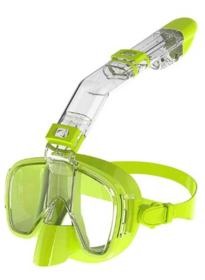 ارواق أقنعة الغوص مجموعة قناع الغطس المضاد للضباب القابل للطي مع نظام علوي جاف بالكامل للسباحة المجانية معدات الغطس الاحترافية للبالغين والأطفال S/M - Image 1