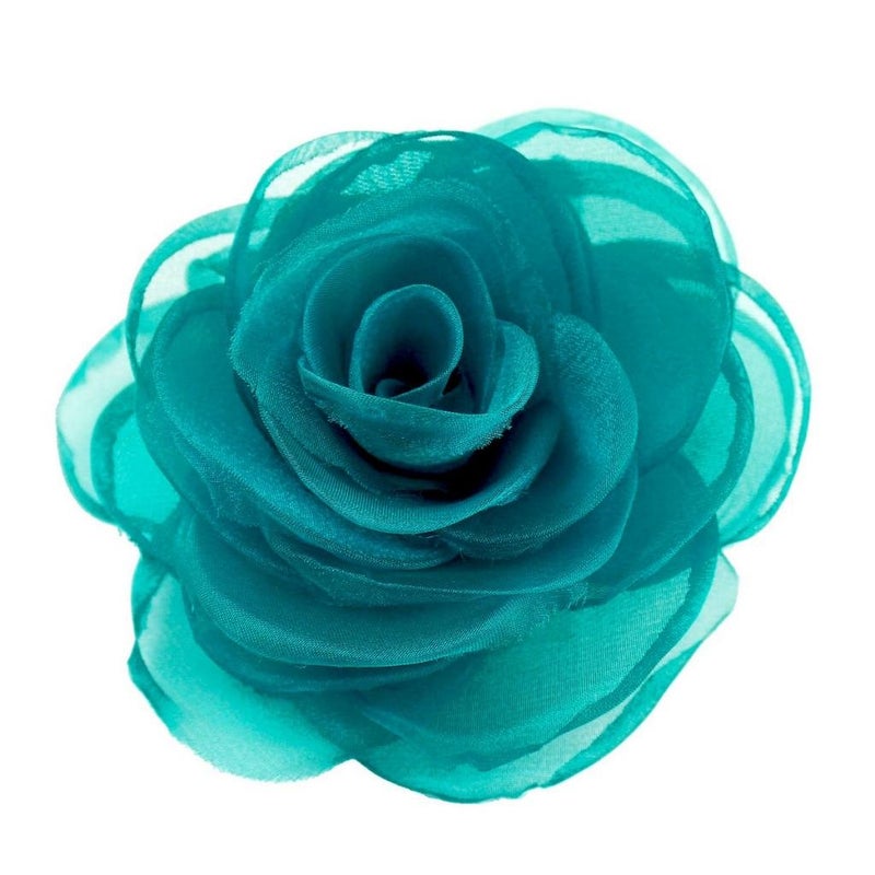 Merdia Lovely Rose Flower Hair Clips and Brooches for Women Floral Pins and Accessories with Green Brooch