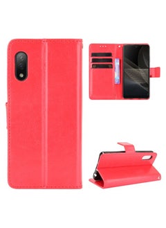 Case Cover For For Sony Xperia Ace II Crazy Horse Texture Horizontal Flip Leather Case with Holder & Card Slots & Lanyard(Red)