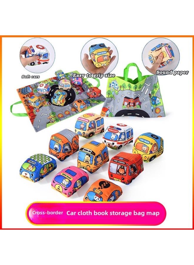 Baby Three-dimensional Bus Car Cloth Book Baby Can Bite Tear Storage Bag Cloth Book Early Education Toys-Color:Car Cloth Book (opp Bag) ≈ 153g  - Image 2