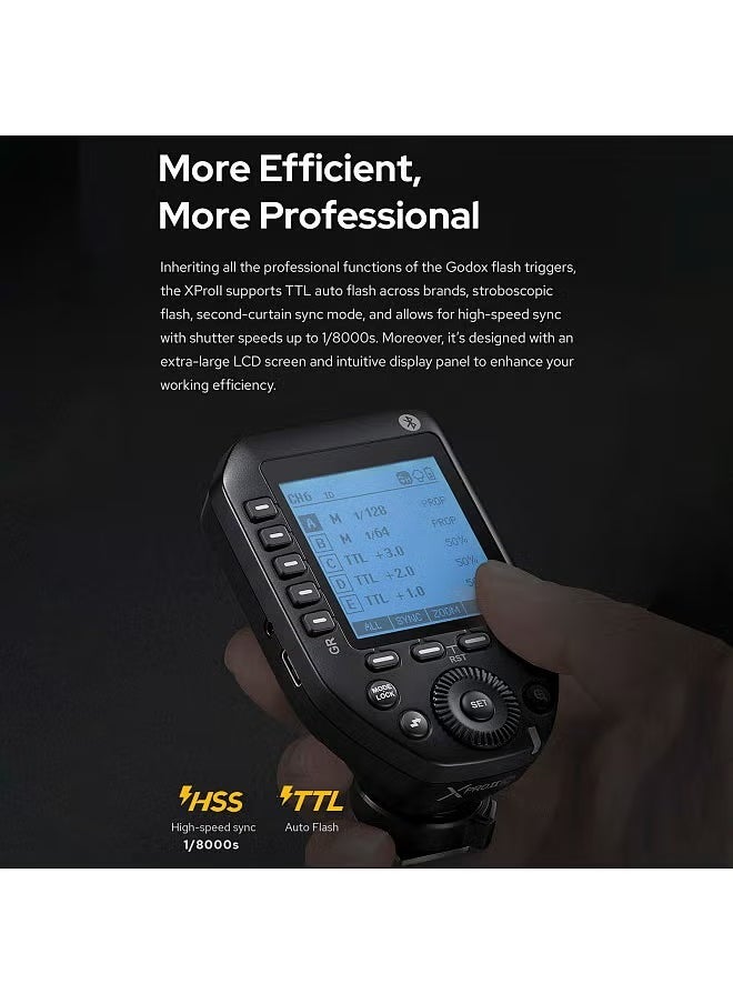 Godox - XPROIIC 2.4G Wireless Flash Trigger, High Speed Sync Flash Transmitter, Extra Large LCD Screen Flash Control Trigger With Stable And Seamless Connection, (XPROIIC, For Canon Camera) - Image 1