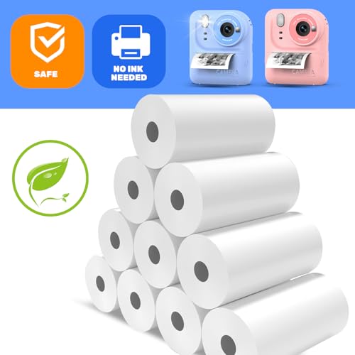 Teslahero 10 Rolls Kids Camera Instant Print Paper - BPA-Free Thermal Paper for Most Children's Printing Cameras, Capture & Create - Image 3
