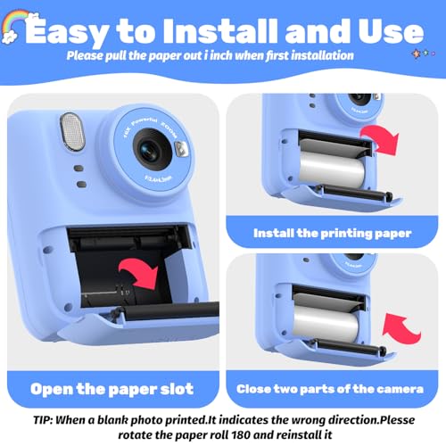 Teslahero 10 Rolls Kids Camera Instant Print Paper - BPA-Free Thermal Paper for Most Children's Printing Cameras, Capture & Create - Image 4