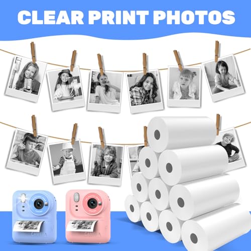 Teslahero 10 Rolls Kids Camera Instant Print Paper - BPA-Free Thermal Paper for Most Children's Printing Cameras, Capture & Create - Image 5