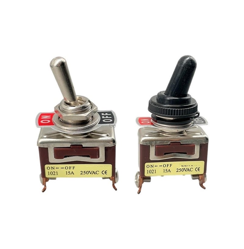 E TEN1021 مفتاح تبديل بني 15 أمبير 250 فولت تيار متردد 2 دبوس تشغيل/إيقاف مفتاح طاقة - Image 3