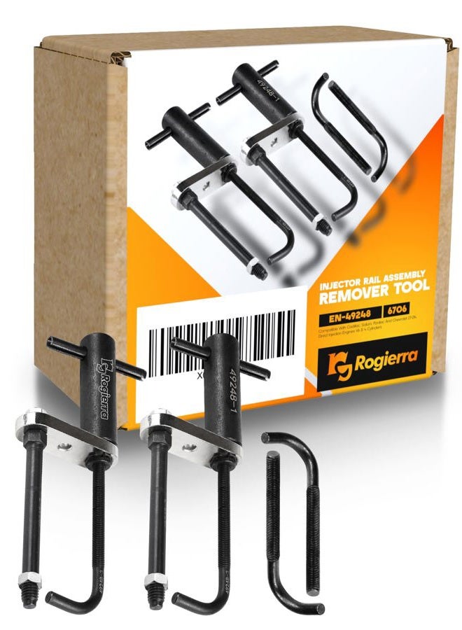 Rogierra EN-49248 Injector Rail Assembly Remover Tool 6706 Compatible with Cadillac, Saturn, Pontiac and Chevrolet 27-214 Direct Injection Engines V6 & 4 Cylinders - Image 1