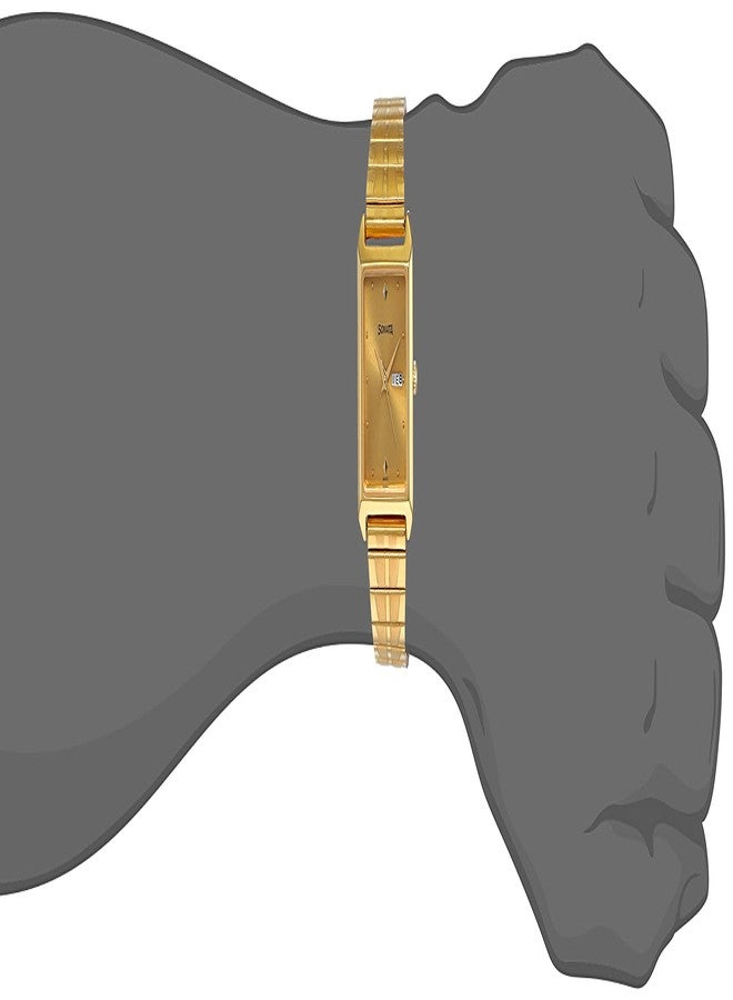 Sonata Champagne Dial Gold Band Analog Stainless Steel watch For Men-NR7007YM05 - Image 4