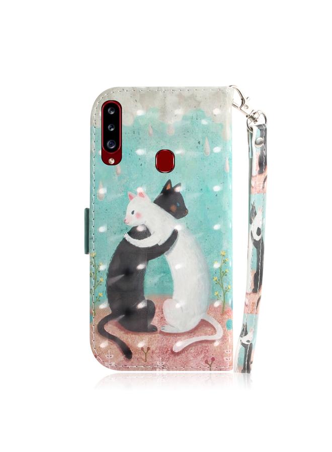 S-TOP Case For Galaxy A20S 3D Colored Drawing Horizontal Flip PU Leather Case with Holder & Card Slots & Wallet - Image 3