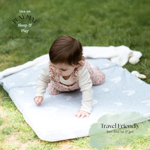 BaeBae Goods Pack and Play Mattress Pad for (38"x26"x1.5"), Playpen Pad, Playard Mattress for Pack and Play, Pack N Play Mattress Topper w/2 Waterproof Washable Covers - Image 3
