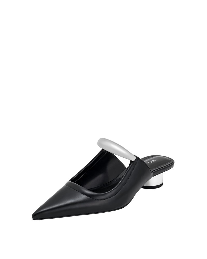 JW PEI Womens Helena Pierced Mules Black