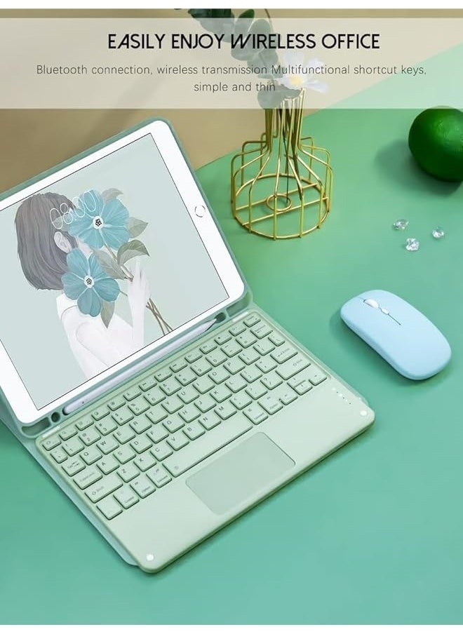 General - Arabic and English Keyboard Case with Mouse, Compatible with iPad Pro 11 inch 2021/2020/2018, Magnetic Separate Color Touchpad Keyboard with Pencil Holder - Image 1