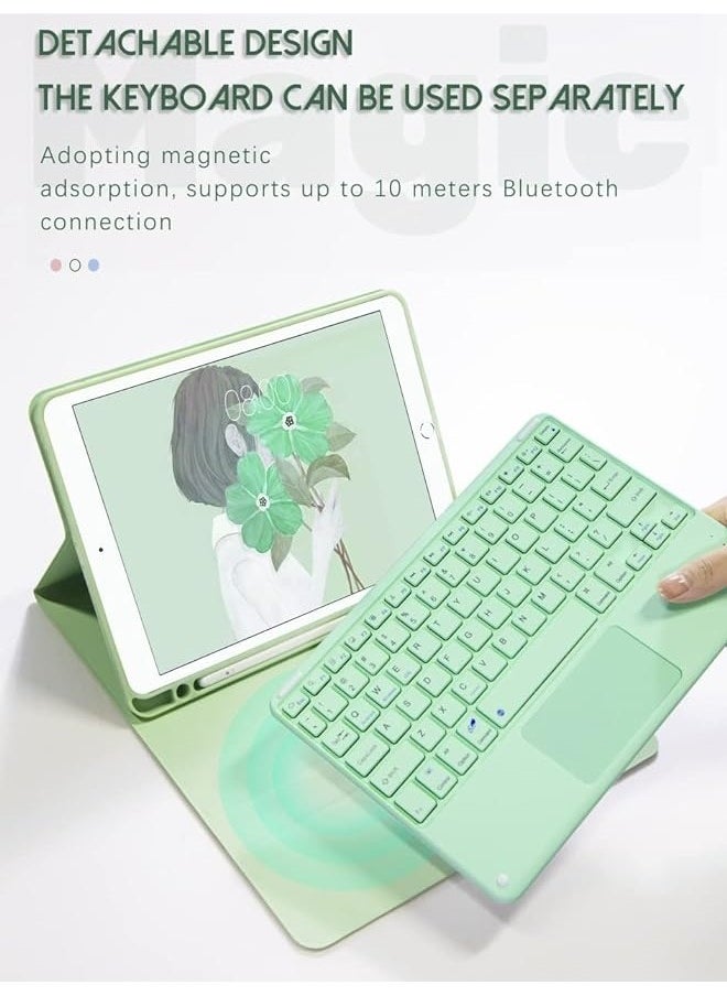 General - Arabic and English Keyboard Case with Mouse, Compatible with iPad Pro 11 inch 2021/2020/2018, Magnetic Separate Color Touchpad Keyboard with Pencil Holder - Image 1