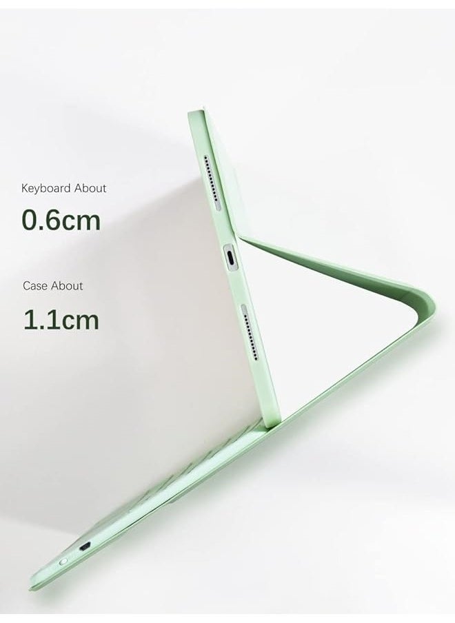 General - Arabic and English Keyboard Case with Mouse, Compatible with iPad Pro 11 inch 2021/2020/2018, Magnetic Separate Color Touchpad Keyboard with Pencil Holder - Image 1