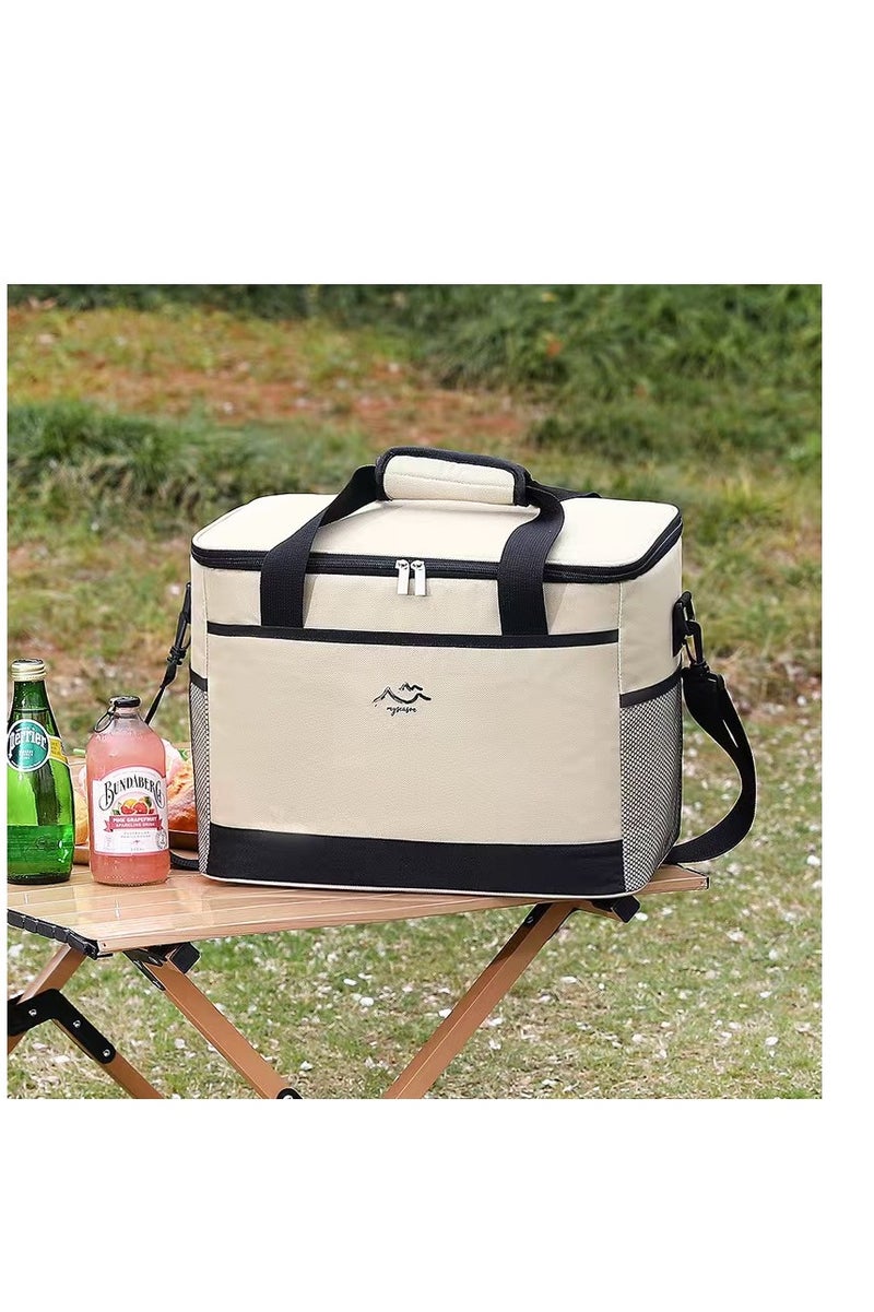 حقيبة تبريد النزهة المحمولة القابلة للطي حقيبة تبريد النزهة حقيبة كبيرة السعة معزول البيرة في الهواء الطلق - Image 2