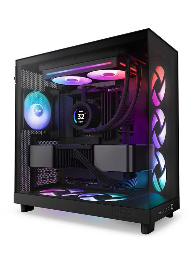 NZXT - F240 RGB Core 240mm Single-Frame RGB Fan Unit, Versatile Connectivity, Optimal Performance, Fluid Dynamic Bearings, Radiant RGB Lighting, PWM Control, Silent Operation, Black | RF-U24HF-B1 - Image 1