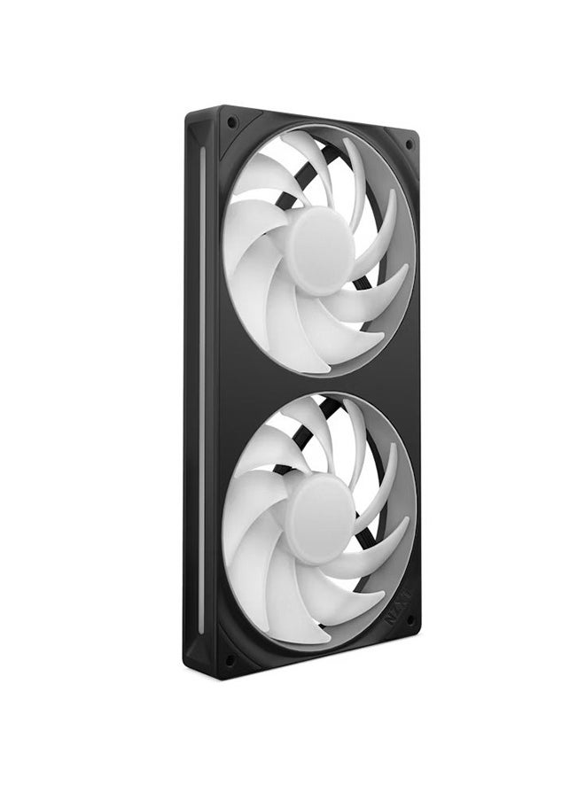 NZXT - F240 RGB Core 240mm Single-Frame RGB Fan Unit, Versatile Connectivity, Optimal Performance, Fluid Dynamic Bearings, Radiant RGB Lighting, PWM Control, Silent Operation, Black | RF-U24HF-B1 - Image 1