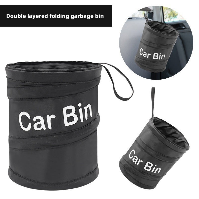 Foldable Car Trash Bin with Hook - Image 2