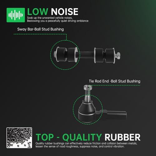 AUQDD 10Pc Front End Suspension Kit Fit For 2006-2011 Bu-ick Lucerne, Ca-dillac DTS, 2 Lower Control Arm w/Ball Joint 2 Sway Bar Link 4 Outer & Inner Tie Rod End (# K80354 K80355 K700528 EV260 ES3452) - Image 5