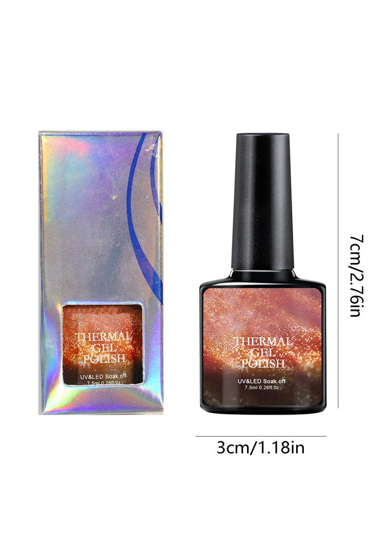 Excefore 8 Color Temperature Change Broken Diamond Nail Polish Classic Fairy Color Gradient Nails Art, Perfect Nail Polish Gift for Girls 8ml  - Image 3