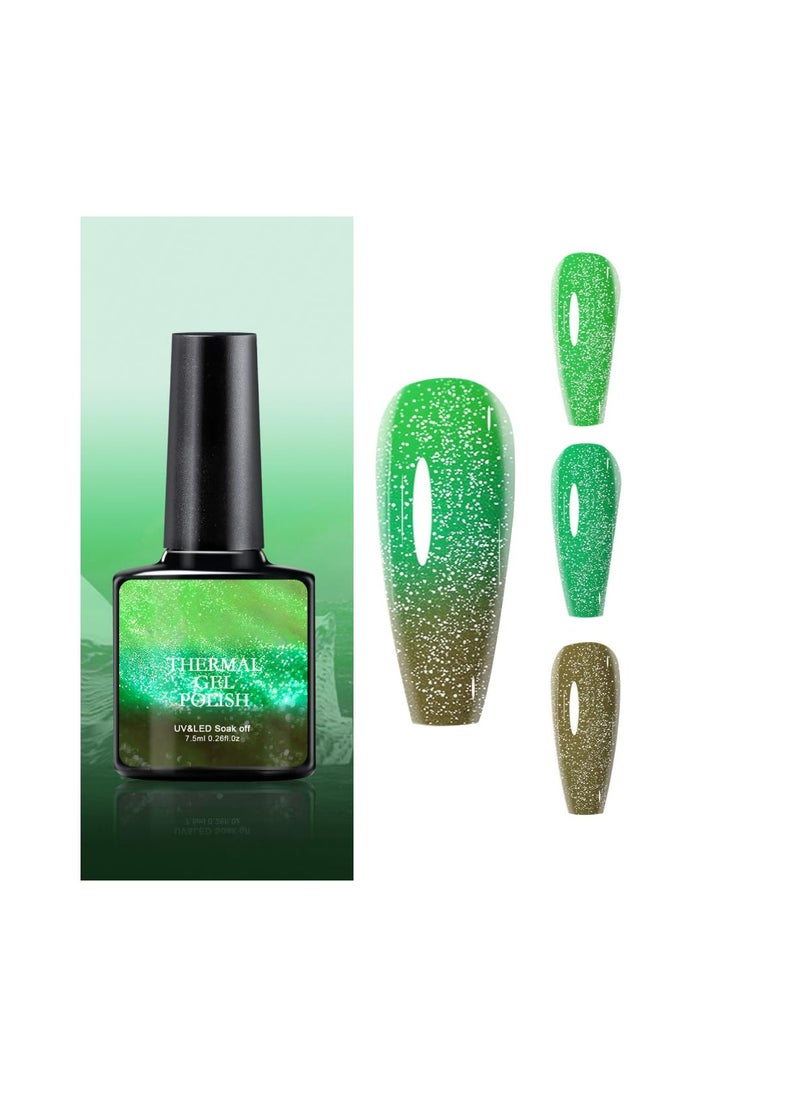 Excefore 8 Color Temperature Change Broken Diamond Nail Polish Classic Fairy Color Gradient Nails Art, Perfect Nail Polish Gift for Girls 8ml  - Image 2