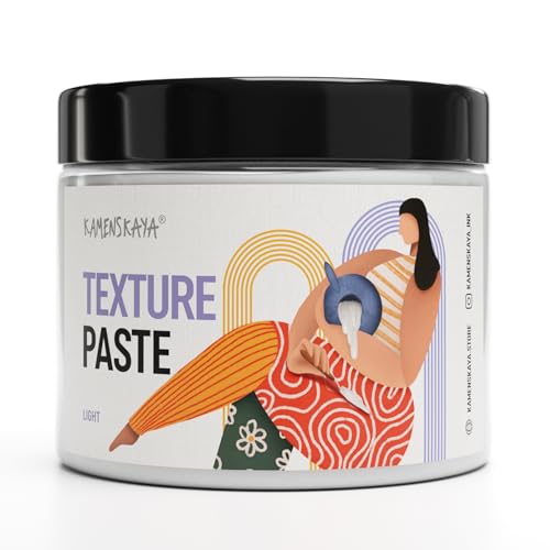 KAMENSKAYA Light Texture Paste 16.9 fl oz / 500 ml – Acrylic Modeling Paste for Canvas, White Texture Medium for Acrylic Painting, Crack-Resistant, Sandable, Made in EU - Image 1