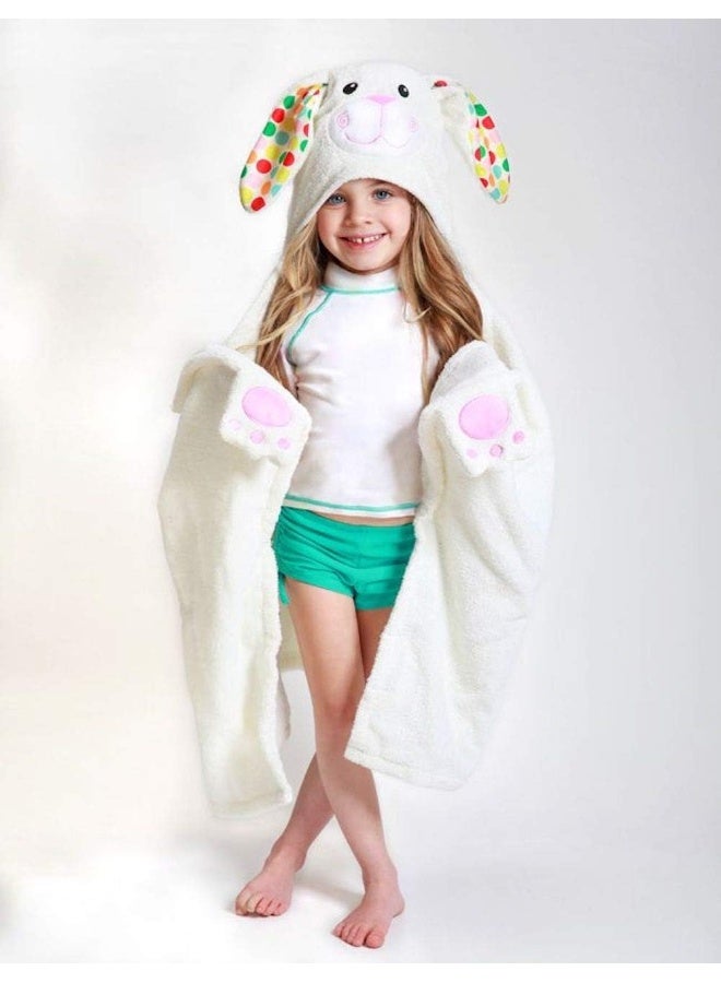 ZOOCCHINI 100 Percent Cotton Kids Hooded Towel Bunny - Image 2
