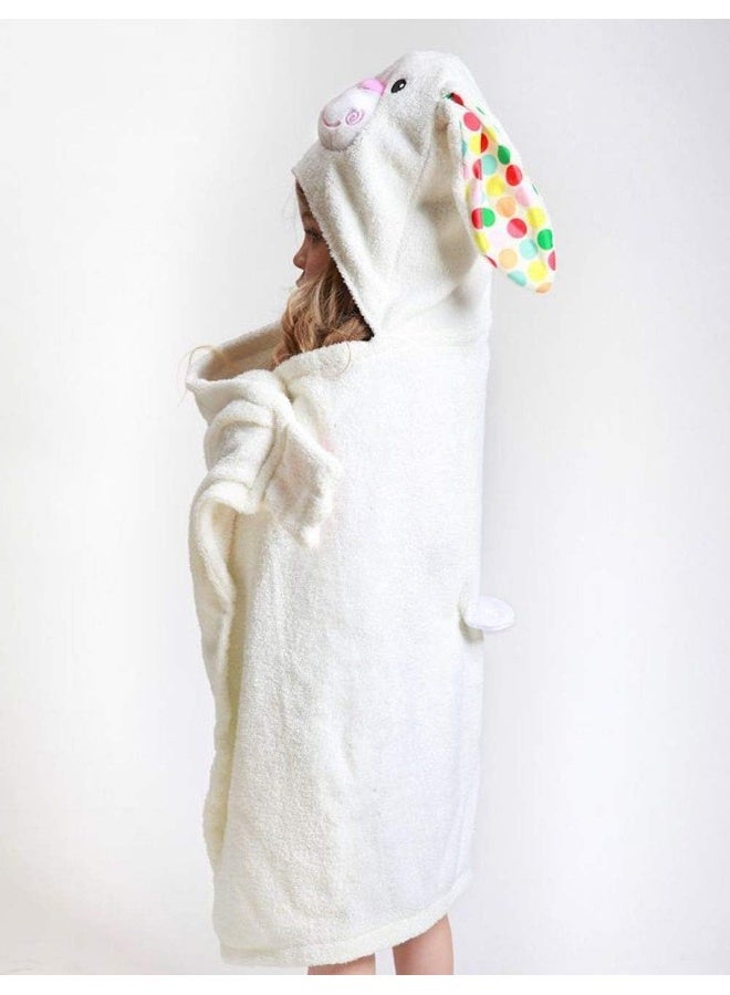 ZOOCCHINI 100 Percent Cotton Kids Hooded Towel Bunny - Image 3