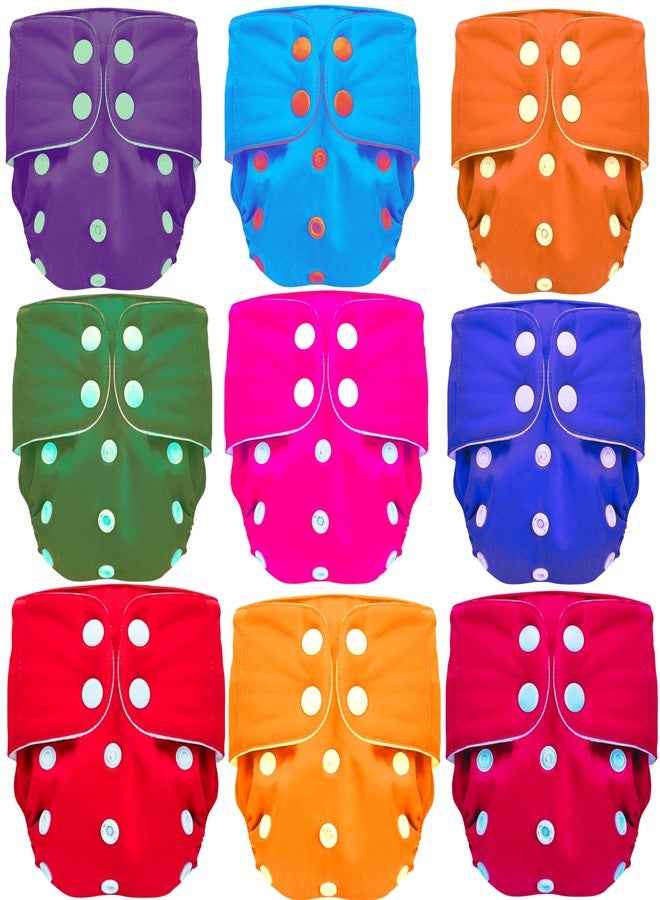 Tip 'n' Top® Cloth Diapers for Babies Reusable and Adjustable Snap Buttons with Wet-Free Insert Pads, Multicolor, Age- 3 Months to 3 Years (5 Diapers + 10 Insert Pads) - Image 4