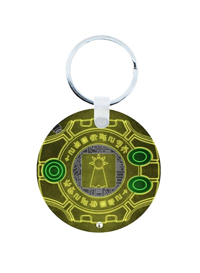 RKN Digimon Anime Wooden Keychain