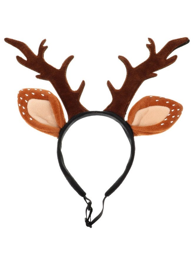 Beaupretty - Beaupretty Hat for Women Lace Headband Puppy Accessories for Small Dogs Pet Reindeer Costume Christmas Deer Ears for Small Dog Clothing Antlers Antler Hat Brown Miss Cute Cat Headband - Image 1