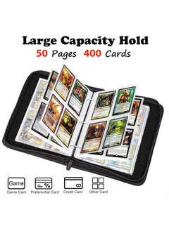Arabest 400 Pockets Binder Card Holder, Pocket Pokemon Card Sleeves, Portable Card Collector Album with 50 Removable Sheets Compatible with Pokemon Card for Boys Girls  - Image 2