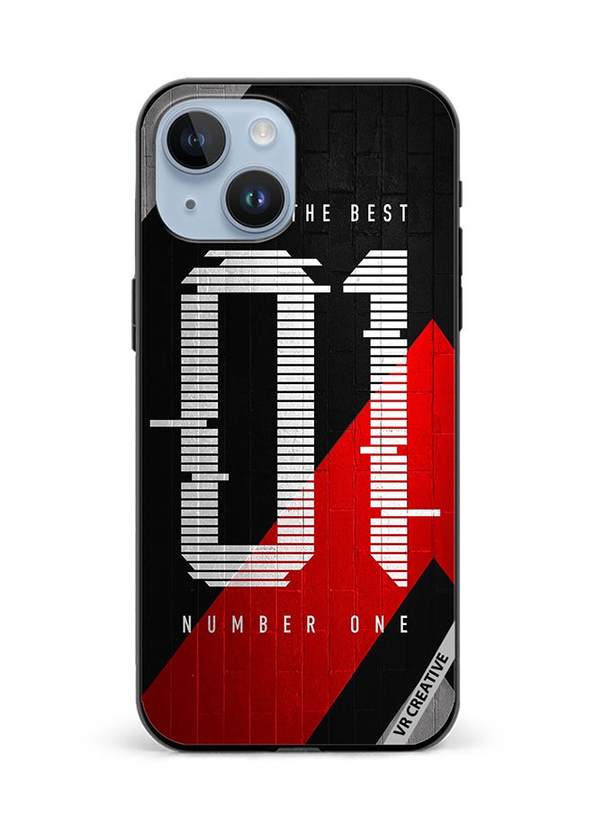 VR CREATIVE - Protective Case Cover For Apple iPhone 15 Plus Number One Design Multicolour - Image 1