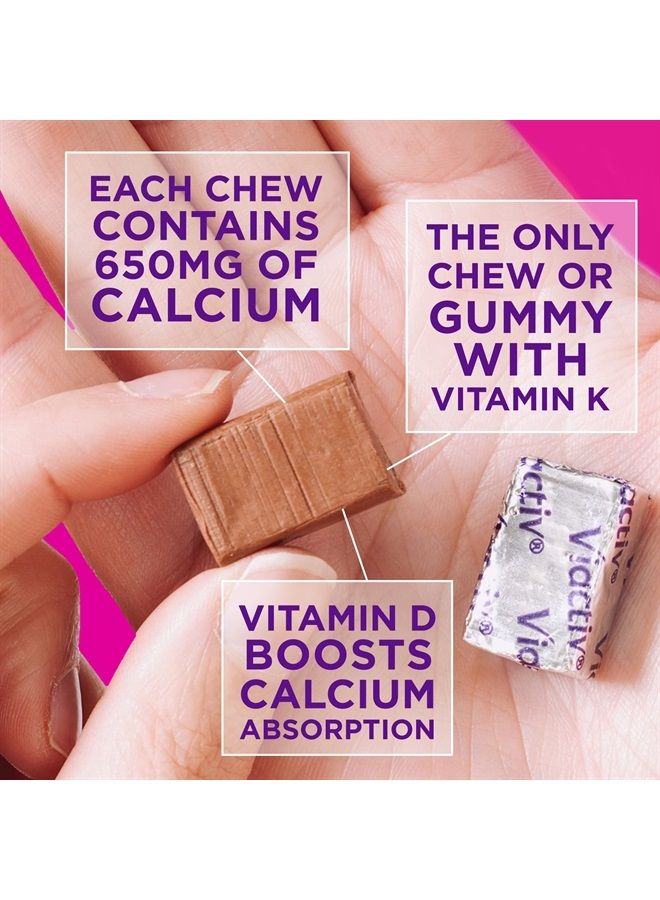 Viactiv Calcium +Vitamin D3 Supplement Soft Chews, Milk Chocolate, 60 Chews - Calcium Dietary Supplement for Bone Health - Image 4