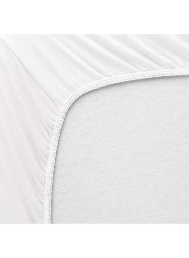 SHEETWORLD.COM SheetWorld Fitted Pack N Play Playard Sheet Compatible with Maxi COSI Swift Play Yard 31 x 39 inches, 100% Cotton Jersey, Hypoallergenic, Butter Soft, Solid White, Made in USA - Image 2