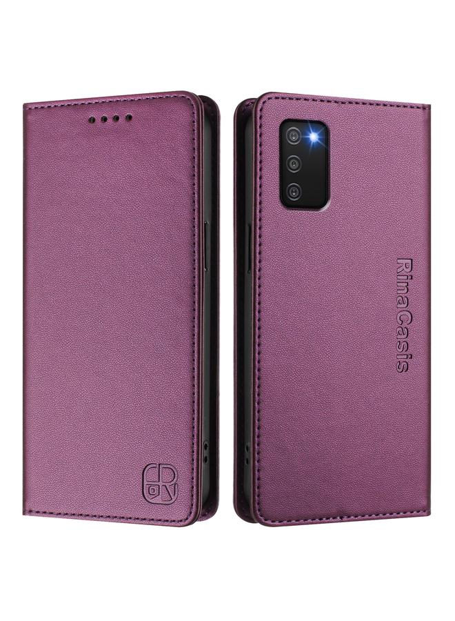 اس-توب جراب لهاتف Samsung Galaxy A03s مقاس 164 مم RC01 جراب هاتف جلدي مزدوج الطي مزود بخاصية الشفط المغناطيسي بتقنية RFID - Image 2