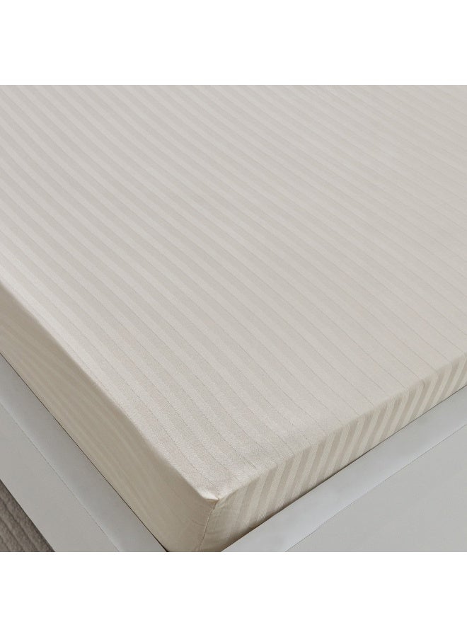 Home Box Hamilton Stripe Satin Cotton Single Fitted Sheet 200 x 36 x 90 cm - Image 4