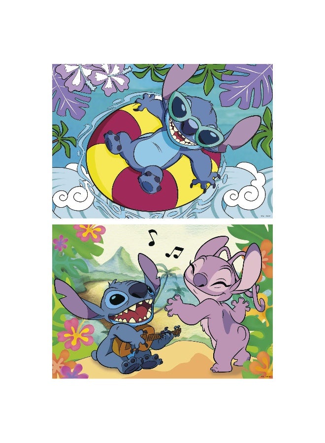 EDUCA طقم 2 أحجية ديزني ستيتش للأطفال مكون من 100 قطعة. الأبعاد: 40 × 28 سم. موصى به للأطفال من عمر 6 سنوات (19998) - Image 2