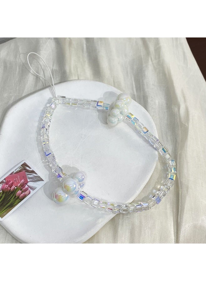 NIBEMINENT Beaded Phone Lanyard, Anti Lost Removable Wrist Strap, Cute Cartoon Character Bracelet Pendant, Phone Keychain Lanyard - Image 1