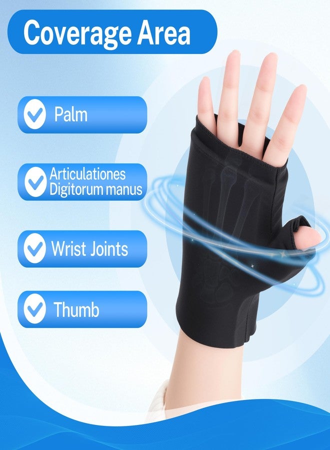 EDRITHRIC Ice Pack Glove for Hands & Wrist - Hot & Cold Therapy Gel Glove for Arthritis Pain Relief, Carpal Tunnel, Tendinitis - with Open Finger Design, Reusable Compression Support for Swelling & Stiffness - Image 3