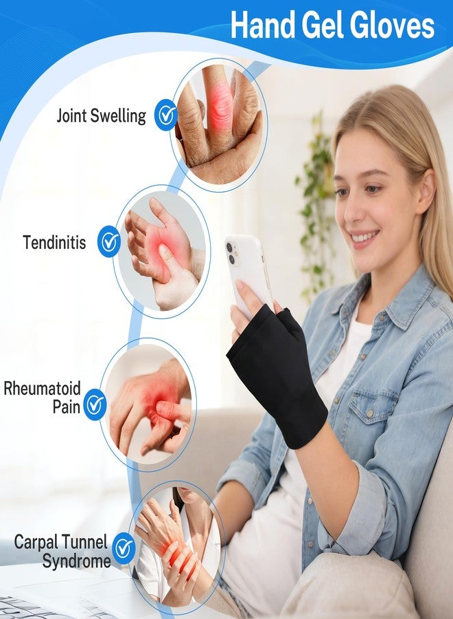 EDRITHRIC Ice Pack Glove for Hands & Wrist - Hot & Cold Therapy Gel Glove for Arthritis Pain Relief, Carpal Tunnel, Tendinitis - with Open Finger Design, Reusable Compression Support for Swelling & Stiffness - Image 5