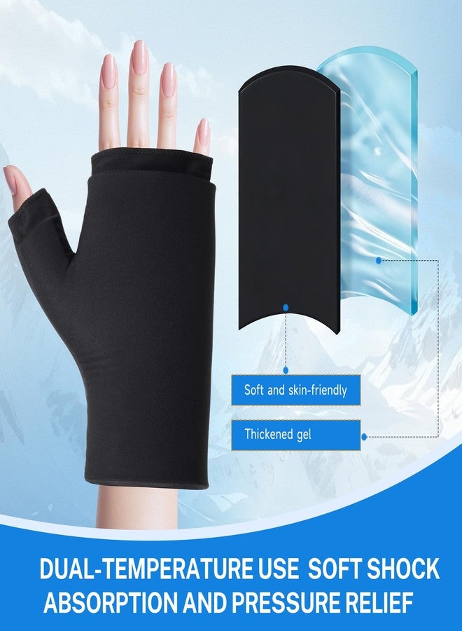 EDRITHRIC Ice Pack Glove for Hands & Wrist - Hot & Cold Therapy Gel Glove for Arthritis Pain Relief, Carpal Tunnel, Tendinitis - with Open Finger Design, Reusable Compression Support for Swelling & Stiffness - Image 4