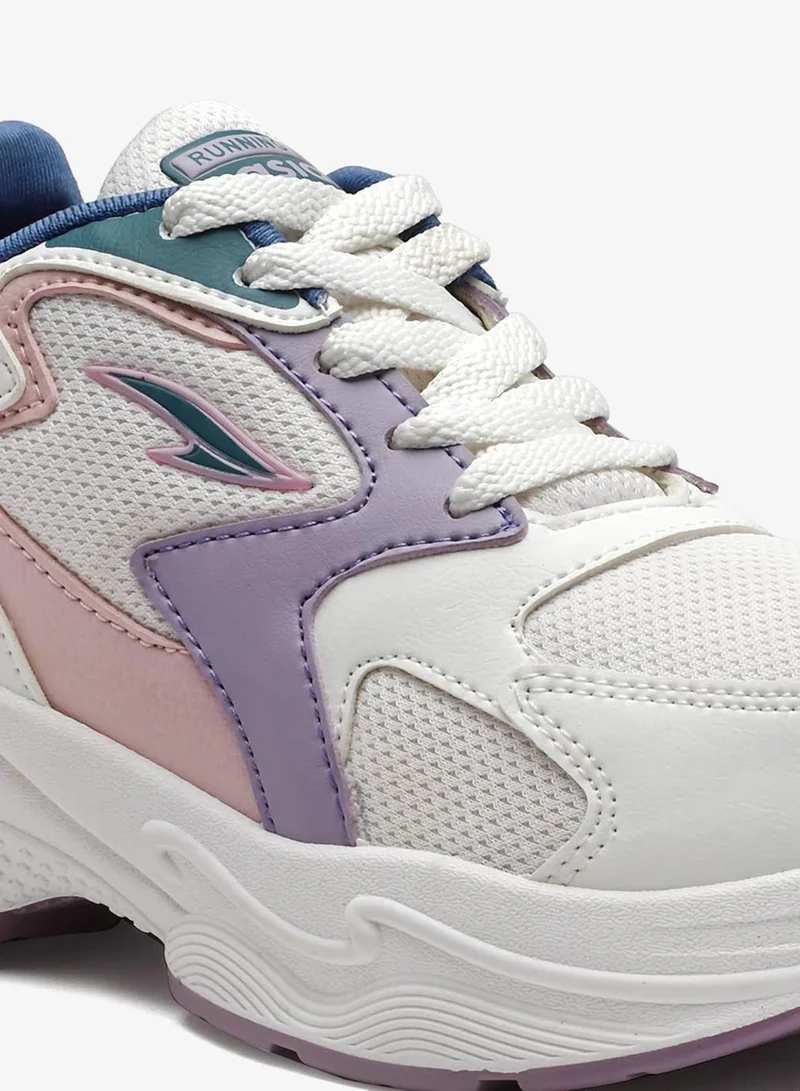 Asian  Stylish White Purple Sneakers for Women and Girls for Women | Best Price UAE