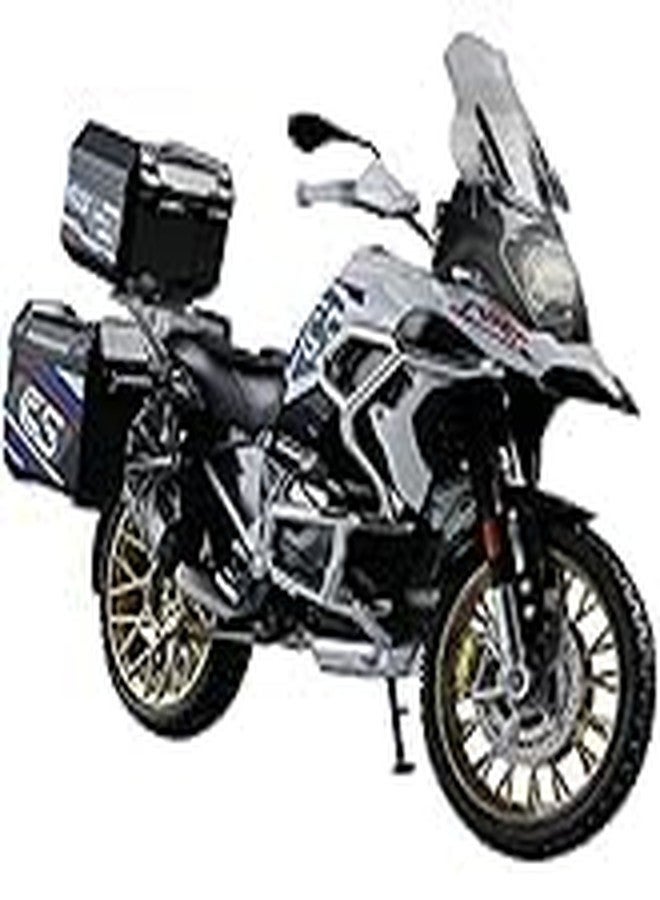 GKNEX دراجة نارية GKNEX BMW R1250 GS Adventure بمقياس 1:10 مصنوعة من المعدن المصبوب، تصميم واقعي، لعبة إصدار لهواة الجمع للأطفال والكبار [متعددة الألوان] [عبوة من قطعة واحدة] - Image 1