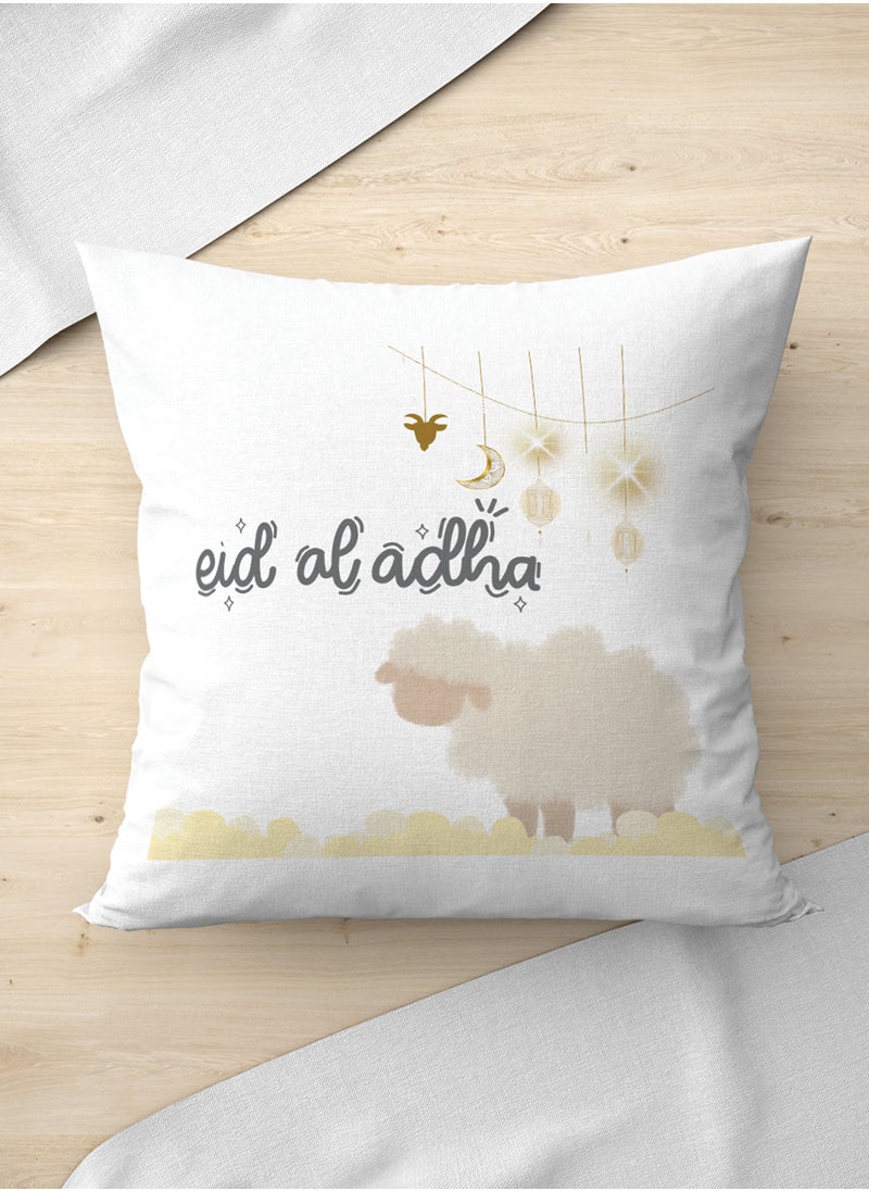 LOWHA - Polyester Pillowcase Cushion Cover with Eid Al-Adha and Sheep Design - Image 1